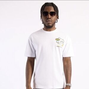 White Graphic Tee with Unique Design